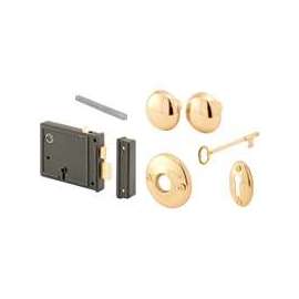 Prime-Line E 2478 Lockset, Skeleton Key, Brass, 3-3/8 in Backset