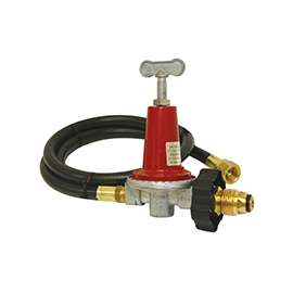 Bayou Classic 5HPR-40 Regulator and LPG Hose, 3/8 in Connection, 48 in L Hose