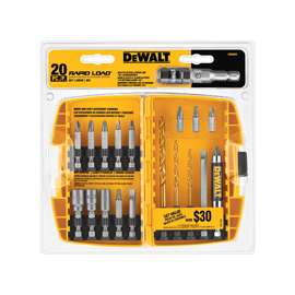 DeWALT DW2503 Drill Bit Set, Quick-Change, 20-Piece, Steel