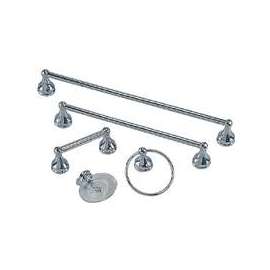 Boston Harbor L5000-CH Bath Accessory Set, Chrome, 5-Piece, For: Bathroom