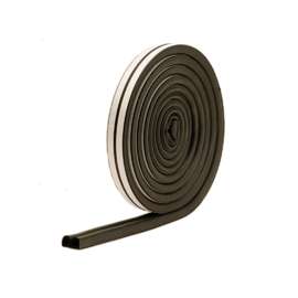 M-D 01025 Weatherstrip Tape, 11/32 in W, 17 ft L, EPDM Rubber, Black