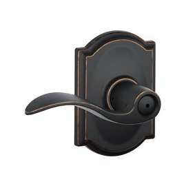 Schlage Accent Series F40VACC716CAM Privacy Lever, Brass, Aged Bronze