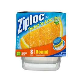 Ziploc 18036 Food Container Set, 16 oz Capacity, Round, Plastic, Opaque