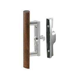 Prime-Line C 1018 Handle Set, Aluminum, Aluminum, 1 in Thick Door