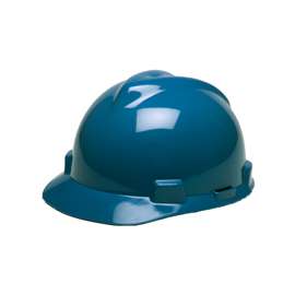 MSA SWX00307/475359 Hard Hat, 4-Point Textile Suspension, HDPE Shell, Blue, Class: E