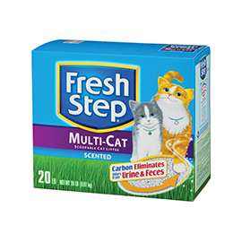 Fresh Step 30438 Scoopable Cat Litter, 20 lb Capacity, Blue/Gray/Green/White