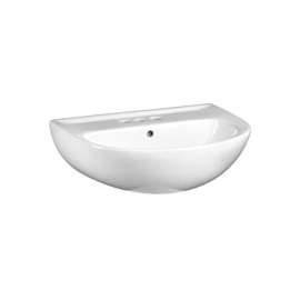 American Standard Evolution Series 0468004.020 Pedestal Sink Top, 3-Deck Hole, 24 in OAW, 19 in OAH, 34-1/2 in OAD
