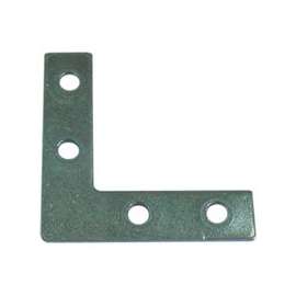 ProSource FC-Z015-01 Corner Brace, 1-1/2 in L, 1-1/2 in W, 1.5 mm Thick, Steel, Silver, Zinc