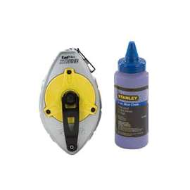 STANLEY 47-482L Chalk Box Set, 100 ft L Line, Blue Line, 5:1 Gear Ratio