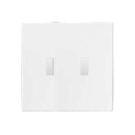 Eaton Wiring Devices PJS2W Wallplate, 4-7/8 in L, 4.94 in W, 2 -Gang, Polycarbonate, White, High-Gloss
