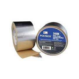 340X Utility Extreme Weather Foil Tape, 48 mm X 46 m, 3 mil, Aluminum