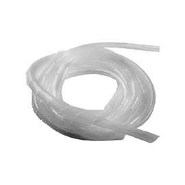 GB FSP-AST2 Spiral Wrap, 3/8 in Dia, 4 ft L, Polyethylene, Clear