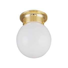 Boston Harbor F3BB01-33753L Single Light Ceiling Fixture, 120 V, 60 W, 1-Lamp, A19 or CFL Lamp, Polished Brass Fixture