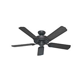 Hunter Sea Air Series 53061 Ceiling Fan, 5-Blade, Walnut Blade, 52 in Sweep, 3-Speed, With Lights: No