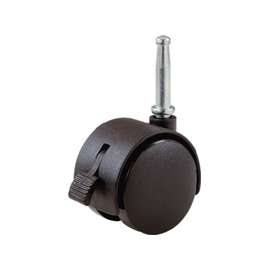 Shepherd Hardware 9406 Swivel Caster with Brake, 2 in Dia Wheel, Nylon Wheel, Black, 75 lb