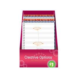 FLP 9913 Notebook, 60-Sheet, Spiral Bound Binding, Assorted Cover