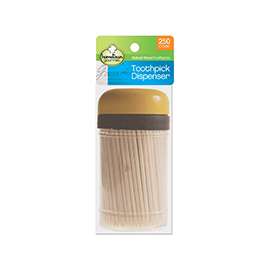 FLP 6081 Toothpick with Dispenser, Natural Wood