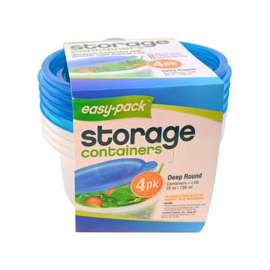 Easy Pack 8060 Food Container Set, 25 oz Capacity, Round