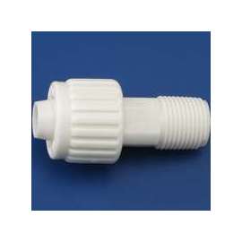 Flair-It 16852 Tube to Pipe Adapter, 1/2 x 3/8 in, PEX x MPT, Polyoxymethylene, White
