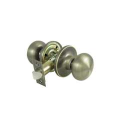 ProSource TF830V-PS Door Knob, Knob Handle, Metal, Antique Brass, 2-3/8 to 2-3/4 in Backset, 44 x 57 mm Strike