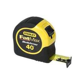 STANLEY 33-740L Tape Measure, 40 ft L Blade, 1-1/4 in W Blade, Steel Blade, ABS Case, Black/Yellow Case