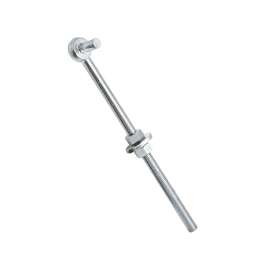National Hardware N130-583 Full Threaded Bolt Hook, 12 in L, Steel, Zinc-Plated