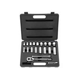 20 Piece Standard & Deep Socket Sets, 3/8 in, 12 Point