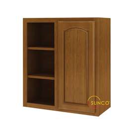 Sunco Cabinets Randolph WB2730RT/A Kitchen Cabinet, 2-Shelf, Wood, Amber