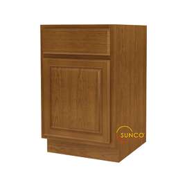 Sunco Cabinets Randolph B21RT Kitchen Cabinet, Wood, Amber