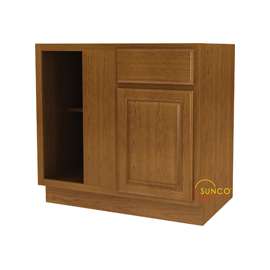 Sunco BBC42RT-SC Base Cabinet, 42 in OAW, 24 in OAD, 34-1/2 in OAH, Wood, Amber, 1-Drawer, 1-Shelf, 1-Door