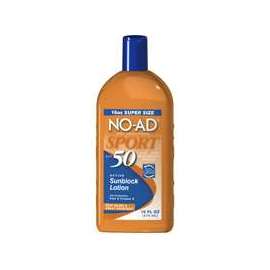 NO-AD 220 Sunblock Lotion, 50 SPF, 16 oz