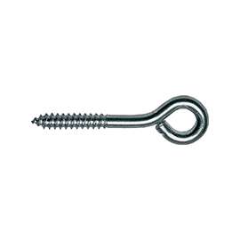 ProSource LR-206-PS Screw Eye, 3.3 mm Dia Wire, 4 mm Thread, 15/32 in L Thread, 1-3/8 in OAL, 57 lb Working Load, Steel