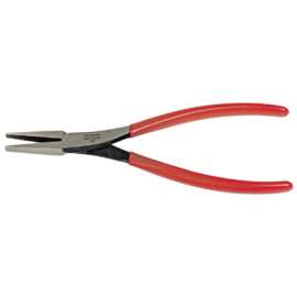 Duckbill Pliers, Flat Nose, Forged Alloy Steel, 7 25/32 in