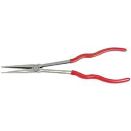 Long Reach Needle Nose Pliers, Forged Alloy Steel, 11 9/16 in