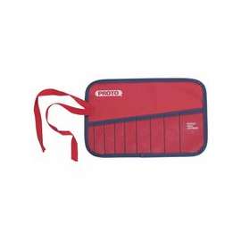 10-Pocket Tool Roll, Canvas, Red