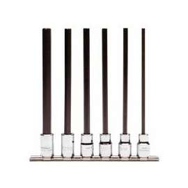 6 Piece Metric Extra-Long Hex Bit Socket Sets, 3/8 in