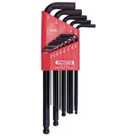 13 Pc. Ball-Hex L-Key Sets, 13 per holder, Hex Ball Tip, Inch