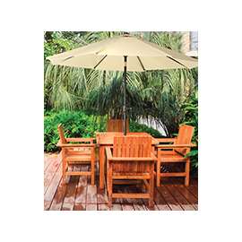 Seasonal Trends 60036 Crank Umbrella, 92.9 in H, 107.9 in W Canopy, 107.9 in L Canopy, Round Canopy, Steel Frame