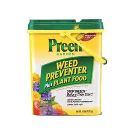 Preen 21-63907 Weed Preventer Plus Plant Food, Granular, 16 lb Drum