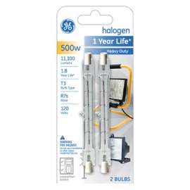 GE 2PK 500W QTZ Lamp