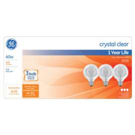 GE3PK 40W CLR GlobeLamp