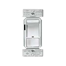 Eaton Cooper Wiring SUL06P-W-KB-L Slide Dimmer, 277 V, 300, 600 W, Fluorescent, Halogen Lamp, 3-Way, White