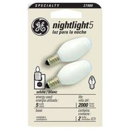 GE2PK 5W WHT Night Bulb