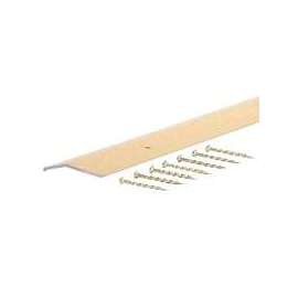 M-D 79079 Carpet Trim, 36 in L, 1.38 in W, Fluted Surface, Aluminum, Satin Brass