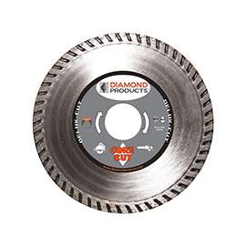 DIAMOND PRODUCTS 21141 Circular Blade, 6 in Dia, 7/8 in Arbor, Diamond Cutting Edge