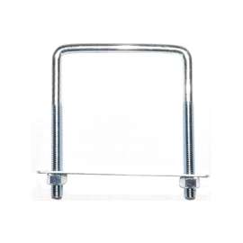 ProSource LR356 U-Bolt, 3/8 in Thread, 3 in L Thread, Steel, Zinc