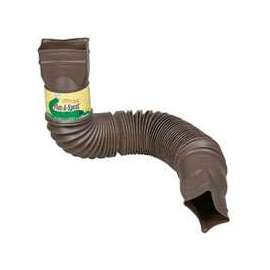 Amerimax Flex-A-Spout Series 85019 Downspout Extension, 22 to 55 in L Extended, Steel, Brown