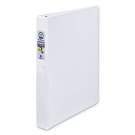Economy View Binder with Round Rings , 3 Rings, 1" Capacity, 11 x 8.5, White