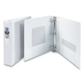 Economy View Binder with Round Rings , 3 Rings, 2" Capacity, 11 x 8.5, White