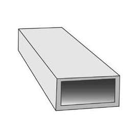 K & S 8264 Decorative Metal Tube, Rectangular, 12 in L, 1/4 in W, 0.014 in Wall, Brass